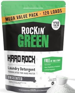 Rockin' Green Hard Rock Laundry Detergent for Hard Water (120 Loads), (Unscented)