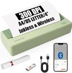 Rongta Portable Printer for Travel, Bluetooth Wireless Thermal Printer, Compatible with Android/iOS & Laptop,Support 8.5" X 11" US Letter&A4 Thermal Paper Roll (Avocado Green)