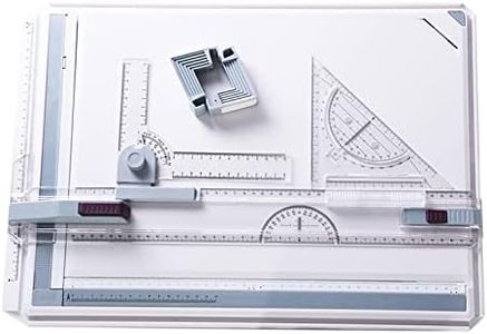 A3 Drawing Board, Drafting Table Multifunctional Drawing Board Table with Clear Rule Parallel Motion and Angle Adjustable Measuring System