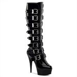 Pleaser DELIGHT-2049 Blk Pat/Blk UK 8 (EU 41)