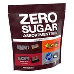 Hershey's Zero Sugar Assortment - Includes Hershey's Milk Chocolate, Hershey's Special Dark Chocolate, Reese's Minature Peanut Butter Cups and York Peppermint Patties (439g Bag)