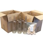 BALLIIHOO Pack of 24 Clear Wine Bottles with VinClasse Corks