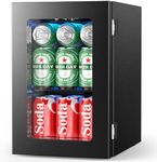 Electactic 24 Cans Beverage Refrigerator Cooler, Mini Fridge Countertop Drink Cooler for Soda, Canned Beer, Adjustable Digital Temperature Control for Home Dorm Office, Black