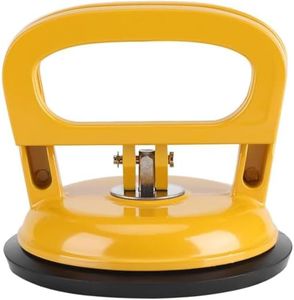Aluminium Glass Heavy Duty Suction Cup Lifter for Glass Window Tiles Mirror Granite, Gripper Sucker Plate, Double Handle Locking,Single Plate, Metal,1 Cup