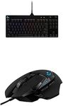 Logitech G PRO Mechanical Gaming Keyboard, Ultra Portable Tenkeyless Design, Detachable Micro USB Cable, 16.8 Million Color LIGHTSYNC RGB Backlit Keys & G502 Hero High Performance Gaming Mouse