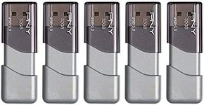 PNY 32GB Turbo Attaché 3 USB 3.0 Flash Drive, 5-Pack, Grey, P-FD32GX5TBOP-MP, 100MB/s, Light-Weight Durable - Data Storage and Transfer