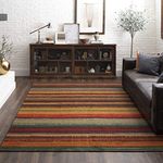 Mohawk Home Multicolor Avenue Stripes Indoor/Outdoor Area Rug (7'6"x10')