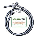 MYPURECORE Fuel Gun & 2M Rubber Hose Set with IBC Tank Adaptor | 25mm Nozzle 19mm ID Hose SAE J30R6 Certified | Compatible with Diesel AdBlue, Oil, Petrol | Ideal for Fuel Transfer, Pumps & Refuelling