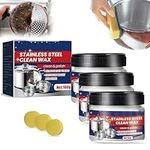 Stainless Steel Clean Wax, Magical Nano-Technology Stainless Steel Cleaning Paste, Stainless Steel Wax Cleaner, Surface Safe, No Residue, Rust Remover for Metal (1)