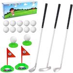 JOINBO Kids-Metal-Golf-Clubs-Set,Right Hand Toddler Clubs Set with 10 Balls,3 Golf Clubs,2 Practice Holes,2 Bases-Indoor/Outdoor Sport Toys Christmas Birthday Gift for Boy/Girls Aged 6 7 8 9 Year Olds