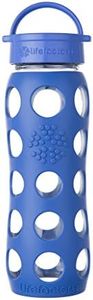 Lifefactory Classic Cap Glass Water Bottle, 650ml, Cobalt, LF230200C4AUS