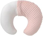 Nursing Pillow and Positioner with Cover for Breastfeeding and Bottle Feeding, Propping Baby, Tummy Time, Baby Sitting Support, Awake-Time Support (Light Pink, 22" x 17.7" x 5.9")