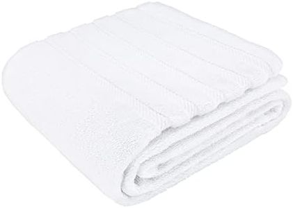 American Soft Linen 100% Organic Turkish Cotton Large, Jumbo Bath Towel 35x70 Premium & Luxury Towels for Bathroom, Maximum Softness & Absorbent Bath Sheet [Worth $34.95] - Snow White