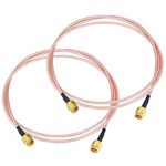 Boobrie SMA Male to SMA Male 1M RG316 Coaxial Cable SMA Male WiFi Antenna Cable SMA Male to Male Coax Cable SMA Male Male Adapter Extension Cable for WiFi Antennas Wireless LAN Peripherals Pack of 2