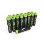 LP AAA Rechargeable Battery, 16 Pack Ni-MH Triple-A Batteries with 1000mAh High Capacity for Clocks, Remotes, Toys, Cameras, Flashlights, Games Controllers, E-Toothbrushes, Shavers