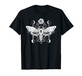 Moon Phases Moth Occult Rose Witchcraft Magic Gothic T-Shirt