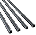 4pcs Carbon Fiber Tube 12mmx10mmx420mm 3K roll Wrapped Twill Matte Finish