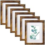 8x10 Picture Frame Brown Set of 6, 