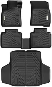 YITAMOTOR All Weather Floor Mats for Honda Accord 2023 2024 & Honda Accord Hybrid TPE Floor Liner for Honda Accord Accessories, 1st, 2nd Row and Cargo Liners Full Set, Black