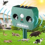 Cat Repellent Garden Squirrel Repellent,Solar Ultrasonic/Flashing Light Dog Repeller, Stop Cats Defecating in Garden,Waterproof Cat Deterant is Effective For Cats,Dogs,Squirrels, Birds