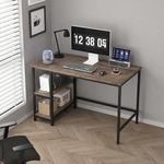 mcc direct Computer Desk, Writing Desk with 2 Shelves on Left or Right, Work Table for Office Home Study Writing Table Chicago(Distressed Grey, 120cm)