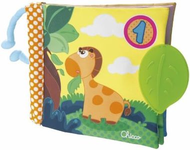 Chicco Libro Neonato Prime Attività 123, Libro Sensoriale Bambini con Giocattoli Pendenti per la Dentizione, Libretto Morbido in Tessuto con Tante Attività - Giochi Neonato e Bambini 3 Mesi - 2 Anni