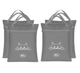 Lify 4Pcs Large (20’’ X 15” Inch) Travel Laundry Bag Water-Resistant Wet Dry Washable Dirty Clothes Drawstring Bag Bathing Suit Workout Bag (Grey (4Pcs))