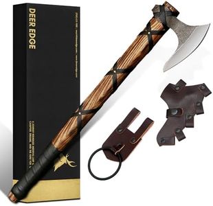 Deer Edge Steel Axe | Ragnar Axe | Camping Axe | Best Gift for him | Black Wrapped Handle with Leather Sheath