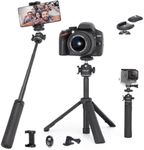 Koolehaoda Phone Tripod Mini Tripod Portable Vlog Travel Selfie Stick Extendable Tripod Stand with 360° Ball Head 1/4" Screw Quick Release Accessories for GoPro Camera Webcam and Smart Phone