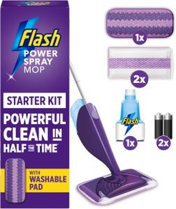 Flash Power Spray Mop Kit – Floor Cleaning System with Refillable Bottle