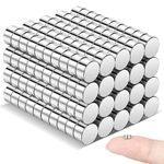 Wukong 200Pcs 4x2mm Strong Refrigerator Magnets, Multi-Use Board Magnets Office Magnets Durable Magnets for Fridge/Whiteboard/Map/Screen