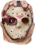 Friday The 13th Jason Voorhees Deluxe Overhead Mask, Gray, One Size