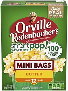 Orville Redenbacher’s SmartPop! Butter Flavored Microwave Popcorn, Gluten Free, 12 Count Mini Popcorn Bags (6 Boxes)