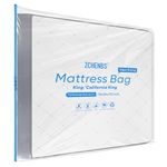 ZCHENBS® – Mattress Bags for Moving and Storage,Mattress Bag King/California King 76"x84"x15" with Zippers,5 Mil Ultra-Thick Bed Bag,Waterproof,Anti-Tear,Heavy-Duty Mattress Cover for Moving