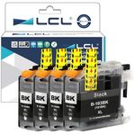 LCL Compatible for Brother LC101 LC101XL LC-103 LC103 XL LC103XL LC101BK LC103BK High Yield (4-Pack Black) Ink Cartridge for Brother DCP-J132W DCP-J152W DCP-J172W DCP-J4110DW