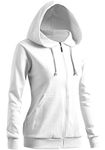 CLOVERY Women's Casual Zip-up Hoodie Basic Long Sleeve Hoodie, Kwohol028_white, Large