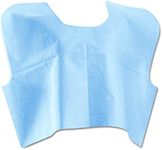Medline NON25249 Disposable Patient Exam Capes, 3-Ply, Tissue/Poly/Tissue, 30w x 21l, Blue (Case of 100)