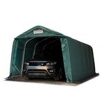 TOOLPORT 3.3x6.0 m Heavy Duty Carport PVC approx. 550 g/m² Tent Portable Garage Storage Shelter 100% waterproof in dark green