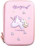 Brand Conquer Big Size EVA 3D Cover Large Capacity Unicorn Pencil Case Compass with Compartments, School Organizer for Students Kids, Stationery Box for Kids(Big Size Magical Unicorn Pencil case)