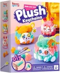 Klever Kits DIY Plush Keychain Making Craft, DIY Arts & Craft Set with 3 Models, Create Your Own Stuffed Keychain for Boys and Girls Ages 6 7 8 9
