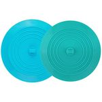 tifanso 2 Pack Silicone Tub Stopper Recyclable Bathtub Drain Stopper Upgraded Drain Plug Cover for Bathrooms and Laundries Kitchen Universal Use 6 inches (Teal/Aqua)