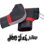 YJZQ Oxford Motorcycle Handlebar Mittens Thickened Fleece Waterproof Windproof Thermal Scooter Motorbike Handle Warmers Handlebar Muff Cover Gloves