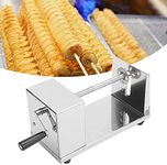 JUZR/Manual Stainless Steel Twisted Potato Slicer Spiral Vegetable Cutter French Fry |Size| 6 x 5.5 x 11.3 inches.