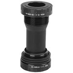 Bike BB Bottom Bracket 1.37x24T Road Bicycles Mountain Bikes 68‑73mm BB Bottom Brackets Hollow Bottom Bracket Kit(Black)