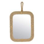 Stonebriar Vertical Rectangle Rope Mirror for Wall, Unique Country Décor