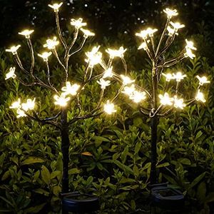 IUEECEN Solar Flowers Lights Garden Decor, Solar Garden Lights Outdoor Decorative,2Pack 40LED Solar Lights Outdoor Garden Waterproof for Outside Yard,Lawn,Patio,Pathway Decorations Gardening Gifts