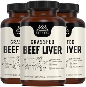 Lonvera Grass Fed Beef Liver Supplement – 3000mg Freeze Dried Desiccated Organs – Nutrient Source for Joints, Bones, Hair, Skin, Nails & Daily Energy – 120 Pasture-Raised Capsules - 90 Day Supply