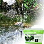 PondXpert SolarShower 250 Solar Pond Pump with Battery and LED Lights.NEW Lithium Battery. Attractive Solar Fountain.