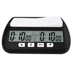 MOSTRUST Chess Clock Digital Chess Timer Professional for Board Games with Alarm, 3-in-1 Multifunction Portable Chess Clock, 2 AA Battery Included