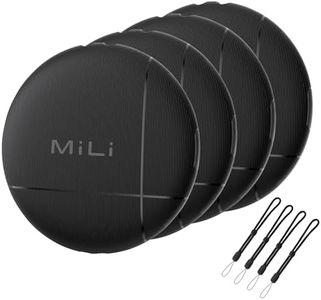 MiLi Buscador de Objetos Bluetooth, Smart Air Tracker Tag Funciona con Buscar Apple (Sólo iOS), Localizador para Llaves, Carteras, Equipaje, Batería Reemplazable, 4-Pack